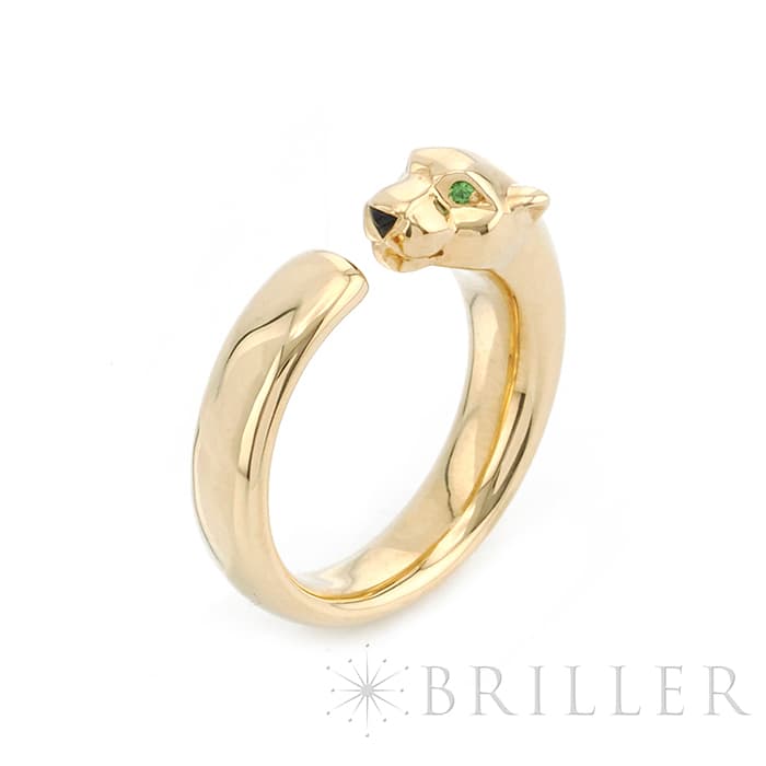 CARTIER カルティエ パンテール ドゥ カルティエ リング イエローゴールド オニキス ツァボライトガーネット 9号 B4230100 8
