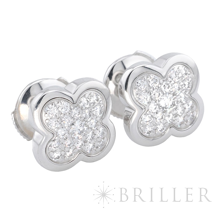 Van Cleef & Arpels ヴァン クリーフ&アーペル ピュアアルハンブラ ピアス パヴェダイヤモンド ホワイトゴールド VCARA38200 3
