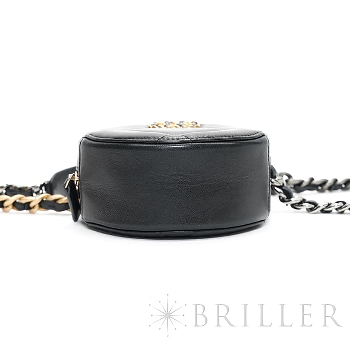 CHANEL シャネル シャネル19 AP0945 19 ラウンド クラッチ チェーン ショルダー バッグ レザー ブラック 9