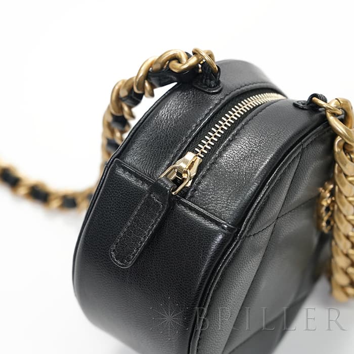 CHANEL シャネル シャネル19 AP0945 19 ラウンド クラッチ チェーン ショルダー バッグ レザー ブラック 12