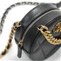 CHANEL シャネル シャネル19 AP0945 19 ラウンド クラッチ チェーン ショルダー バッグ レザー ブラック 14