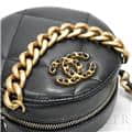 CHANEL シャネル シャネル19 AP0945 19 ラウンド クラッチ チェーン ショルダー バッグ レザー ブラック 18