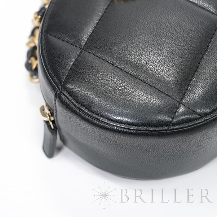 CHANEL シャネル シャネル19 AP0945 19 ラウンド クラッチ チェーン ショルダー バッグ レザー ブラック 21