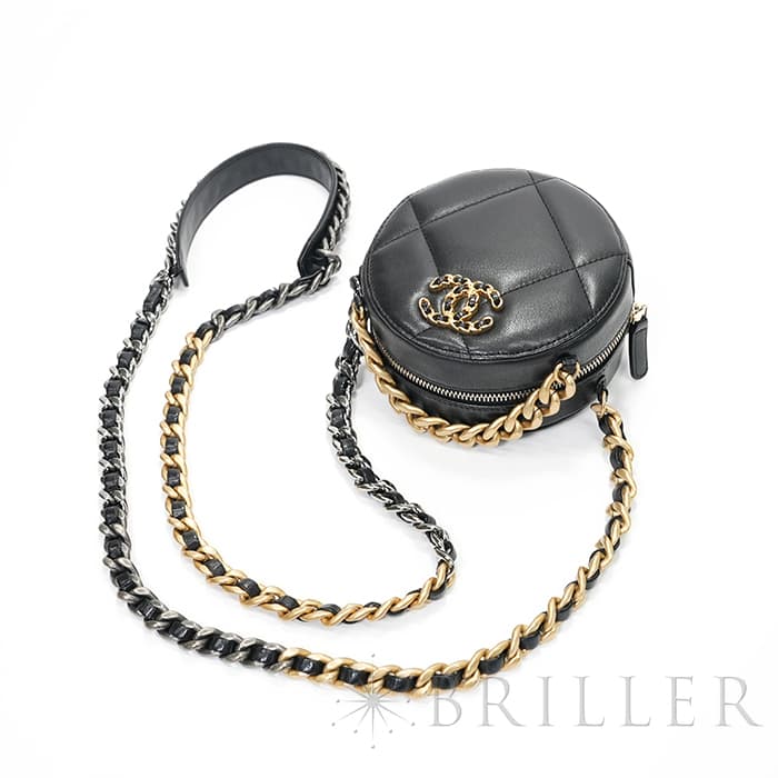 CHANEL シャネル シャネル19 AP0945 19 ラウンド クラッチ チェーン ショルダー バッグ レザー ブラック 23