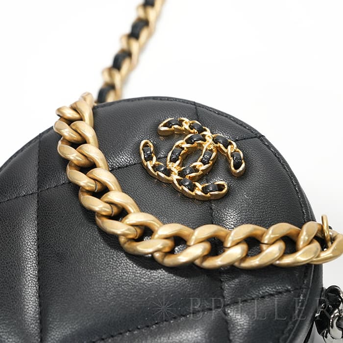 CHANEL シャネル シャネル19 AP0945 19 ラウンド クラッチ チェーン ショルダー バッグ レザー ブラック 26