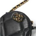 CHANEL シャネル シャネル19 AP0945 19 ラウンド クラッチ チェーン ショルダー バッグ レザー ブラック 4