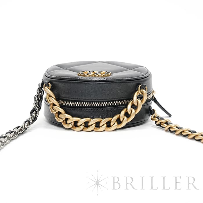 CHANEL シャネル シャネル19 AP0945 19 ラウンド クラッチ チェーン ショルダー バッグ レザー ブラック 8