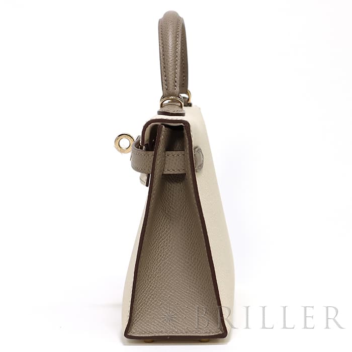 HERMES エルメス ミニケリー2 パーソナルオーダー（スペシャルオーダー） エプソン クレ/グリアスファルト  ゴールド金具 10