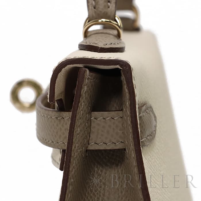 HERMES エルメス ミニケリー2 パーソナルオーダー（スペシャルオーダー） エプソン クレ/グリアスファルト  ゴールド金具 18