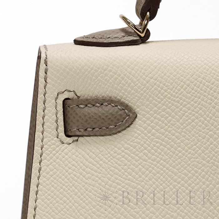 HERMES エルメス ミニケリー2 パーソナルオーダー（スペシャルオーダー） エプソン クレ/グリアスファルト  ゴールド金具 24