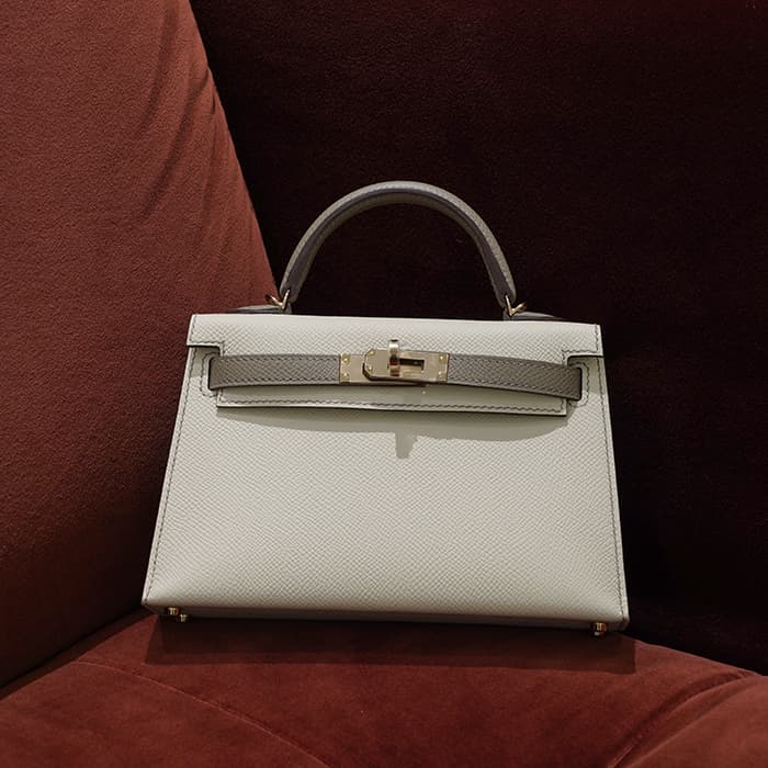 HERMES エルメス ミニケリー2 パーソナルオーダー（スペシャルオーダー） エプソン クレ/グリアスファルト  ゴールド金具 2