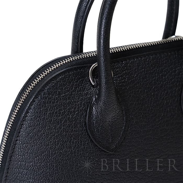 HERMES エルメス ボリード 1923 ミニ シェーブル ノワール シルバー金具 12