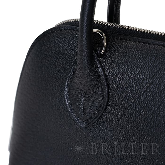 HERMES エルメス ボリード 1923 ミニ シェーブル ノワール シルバー金具 14