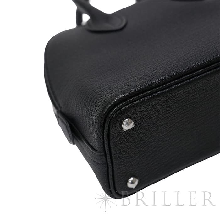 HERMES エルメス ボリード 1923 ミニ シェーブル ノワール シルバー金具 21