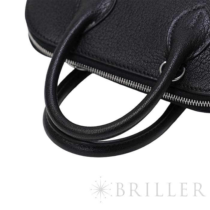 HERMES エルメス ボリード 1923 ミニ シェーブル ノワール シルバー金具 5