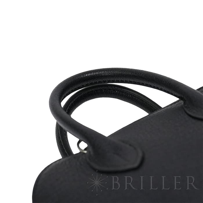 HERMES エルメス ボリード 1923 ミニ シェーブル ノワール シルバー金具 6