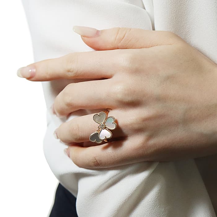 Van Cleef & Arpels ヴァン クリーフ&アーペル スウィートアルハンブラリング エフィヤージュ VCARN5P353 12号 13