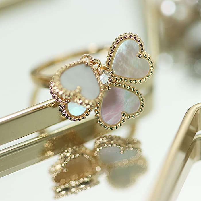 Van Cleef & Arpels ヴァン クリーフ&アーペル スウィートアルハンブラリング エフィヤージュ VCARN5P353 12号 2