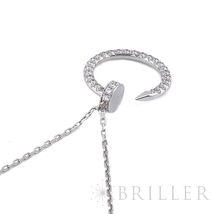 CARTIER カルティエ ジュストアンクル ネックレス ホワイトゴールド ダイヤモンド B3046900 9