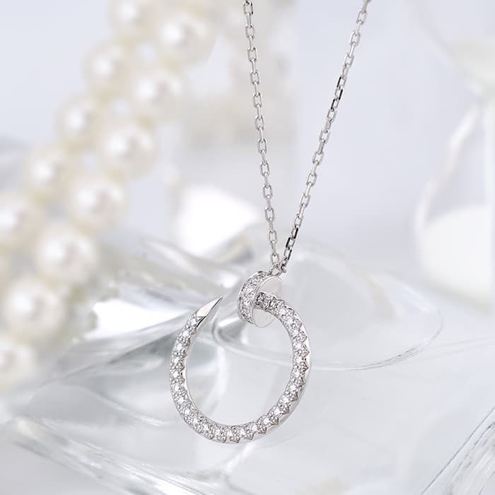 CARTIER カルティエ ジュストアンクル ネックレス ホワイトゴールド ダイヤモンド B3046900 2