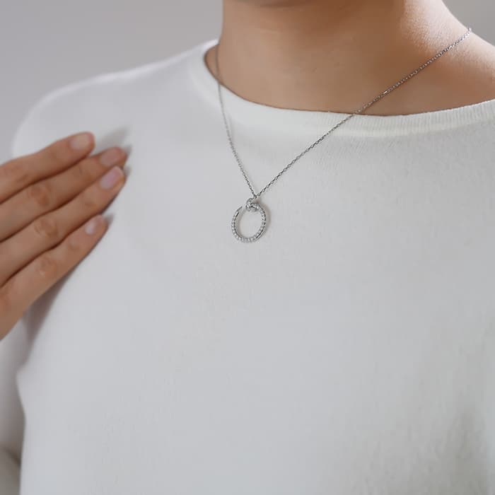 CARTIER カルティエ ジュストアンクル ネックレス ホワイトゴールド ダイヤモンド B3046900 14