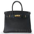 HERMES エルメス バーキン 30 トゴ ブラック ゴールド金具 メイン