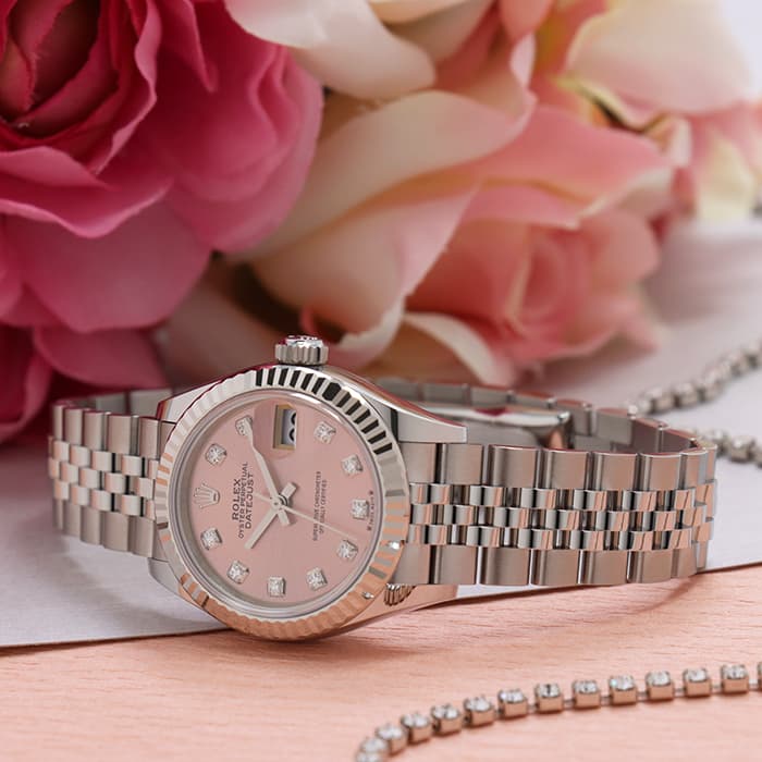 新品 Rolex ロレックス デイトジャスト 28 g ピンク 10pダイヤ 商品id 詳細ページ レディース腕時計の販売買取 Briller ロレックス カルティエ シャネル オメガなど人気の高級ブランド腕時計