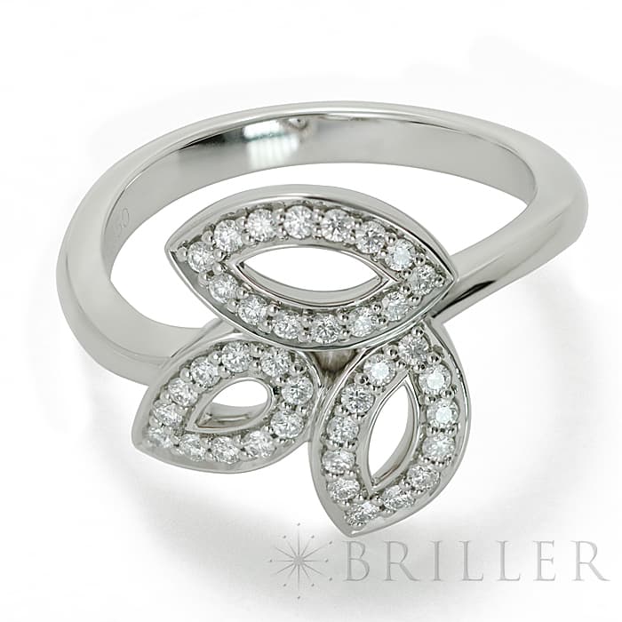 中古)HARRY WINSTON ハリー・ウィンストン リリークラスター ミニリング FRDPSM1MLC 6号（商品ID：3717016048908）詳細ページ  レディースブランド サロン BRILLER レディース腕時計、ブランドバッグ、ブランドジュエリーのオンラインストア