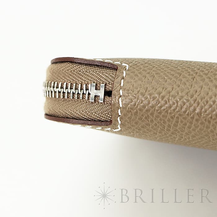 HERMES エルメス アザップ シルクイン エプソン エトゥープ/ネイビー シルバー金具 9