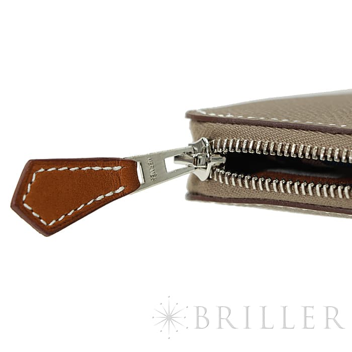 HERMES エルメス アザップ シルクイン エプソン エトゥープ/ネイビー シルバー金具 20