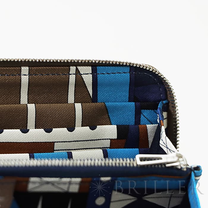 HERMES エルメス アザップ シルクイン エプソン エトゥープ/ネイビー シルバー金具 22