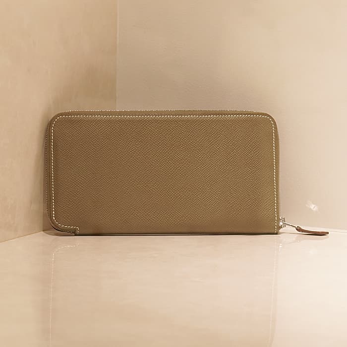 HERMES エルメス アザップ シルクイン エプソン エトゥープ/ネイビー シルバー金具 2