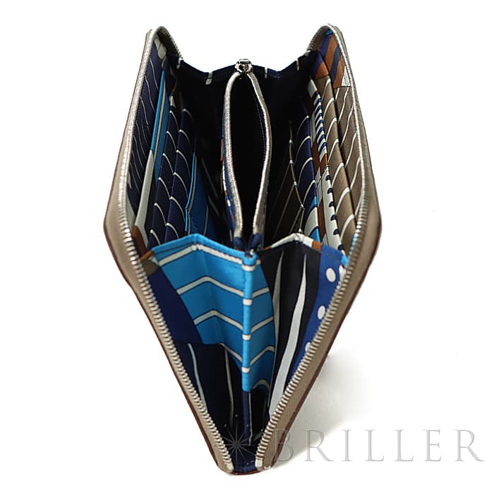 HERMES エルメス アザップ シルクイン エプソン エトゥープ/ネイビー シルバー金具 3