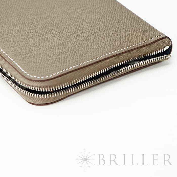 HERMES エルメス アザップ シルクイン エプソン エトゥープ/ネイビー シルバー金具 5