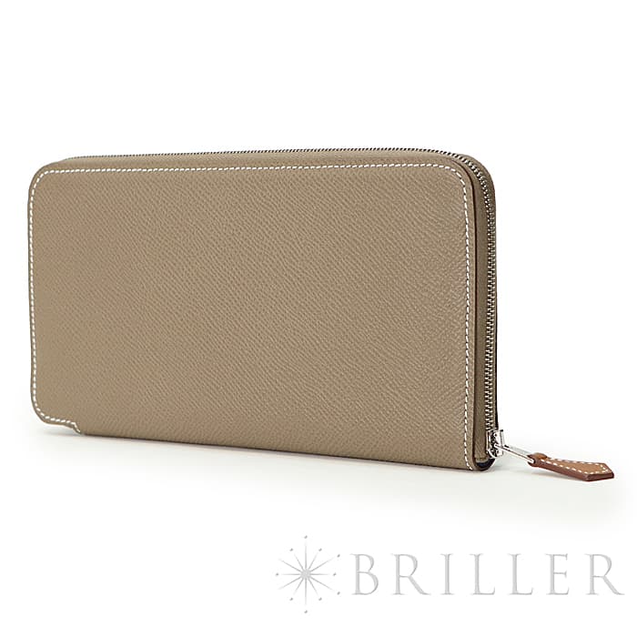 HERMES エルメス アザップ シルクイン エプソン エトゥープ/ネイビー シルバー金具 6