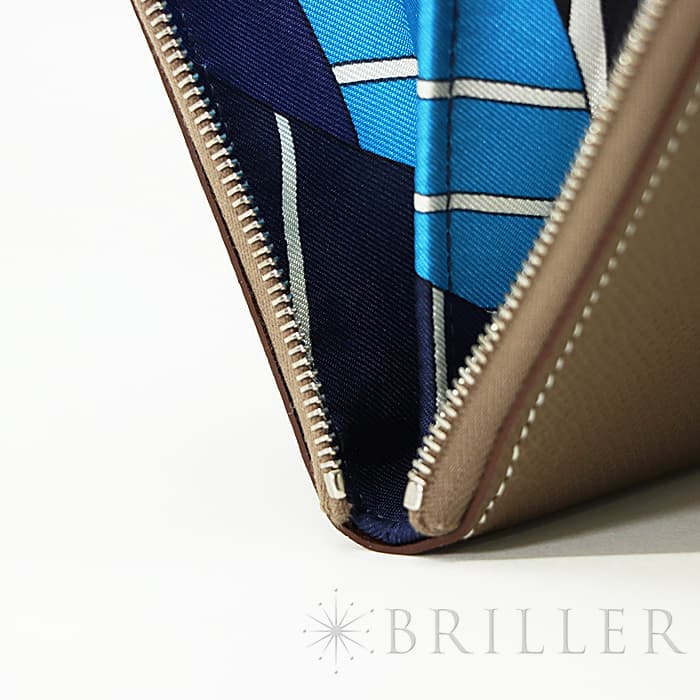 HERMES エルメス アザップ シルクイン エプソン エトゥープ/ネイビー シルバー金具 8