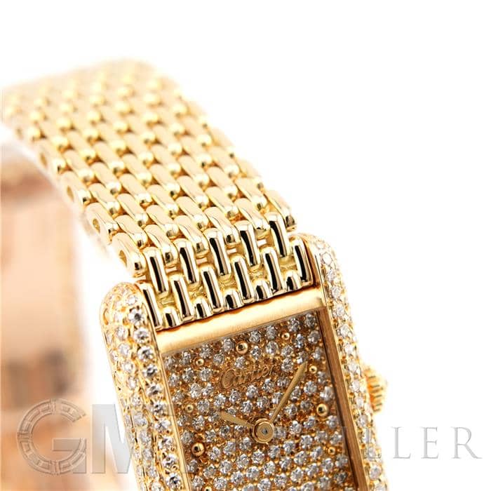 CARTIER カルティエ タンク ルイ カルティエ SM イエローゴールド パヴェダイヤモンド 11