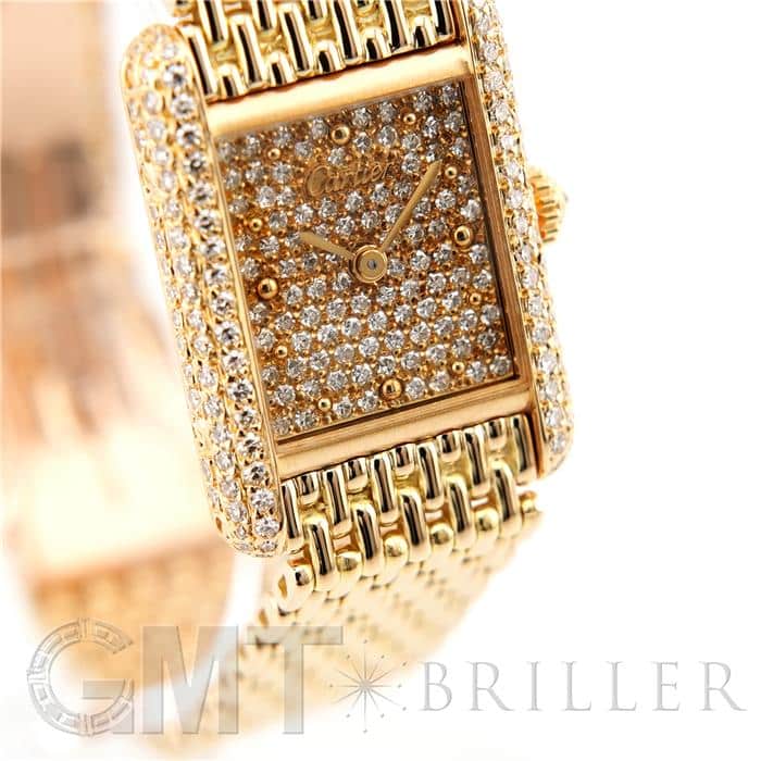 CARTIER カルティエ タンク ルイ カルティエ SM イエローゴールド パヴェダイヤモンド 12