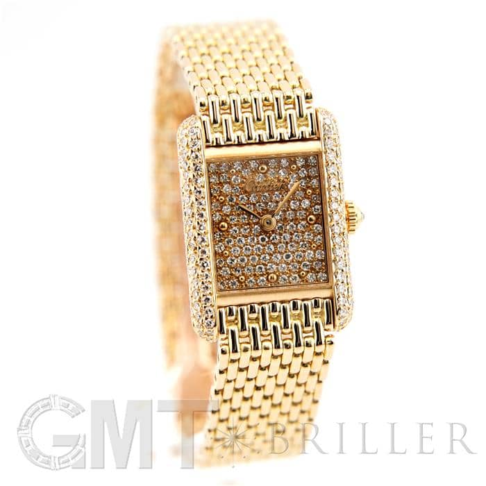 CARTIER カルティエ タンク ルイ カルティエ SM イエローゴールド パヴェダイヤモンド 16