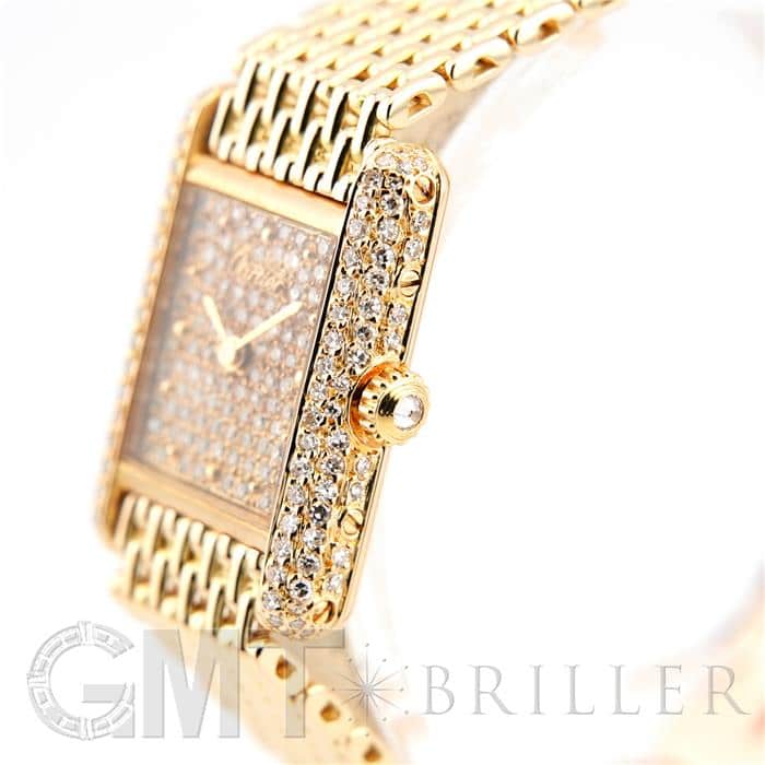 CARTIER カルティエ タンク ルイ カルティエ SM イエローゴールド パヴェダイヤモンド 21