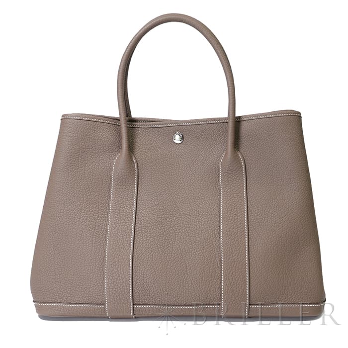 HERMES エルメス ガーデンパーティー 36/PM ネゴンダ エトゥープ シルバー金具 メイン