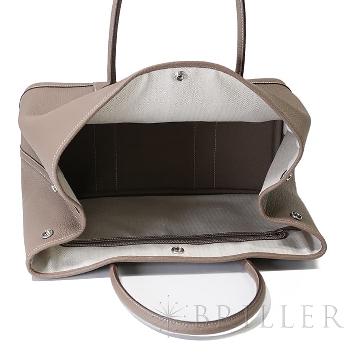 HERMES エルメス ガーデンパーティー 36/PM ネゴンダ エトゥープ シルバー金具 10