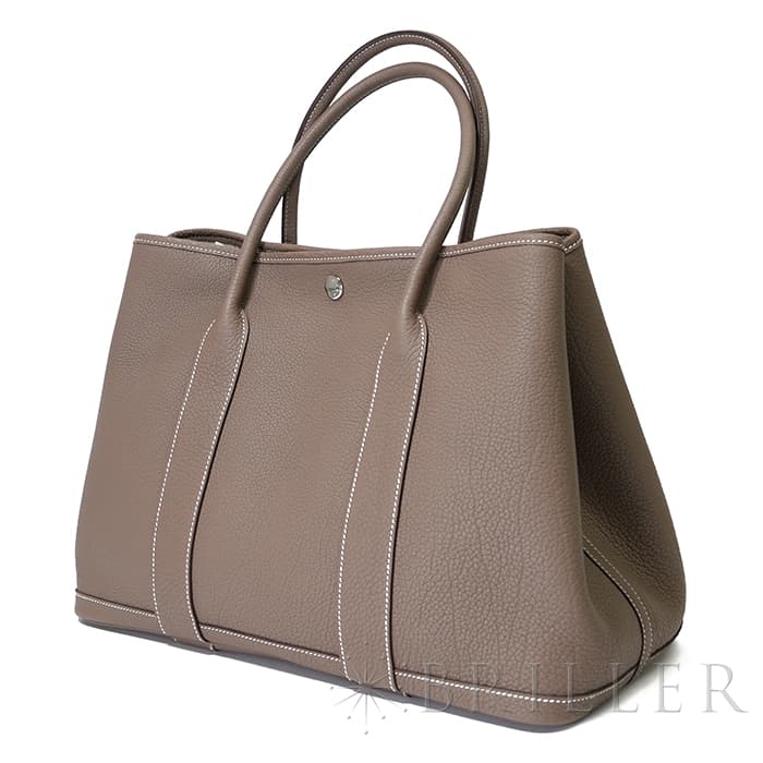 HERMES エルメス ガーデンパーティー 36/PM ネゴンダ エトゥープ シルバー金具 12