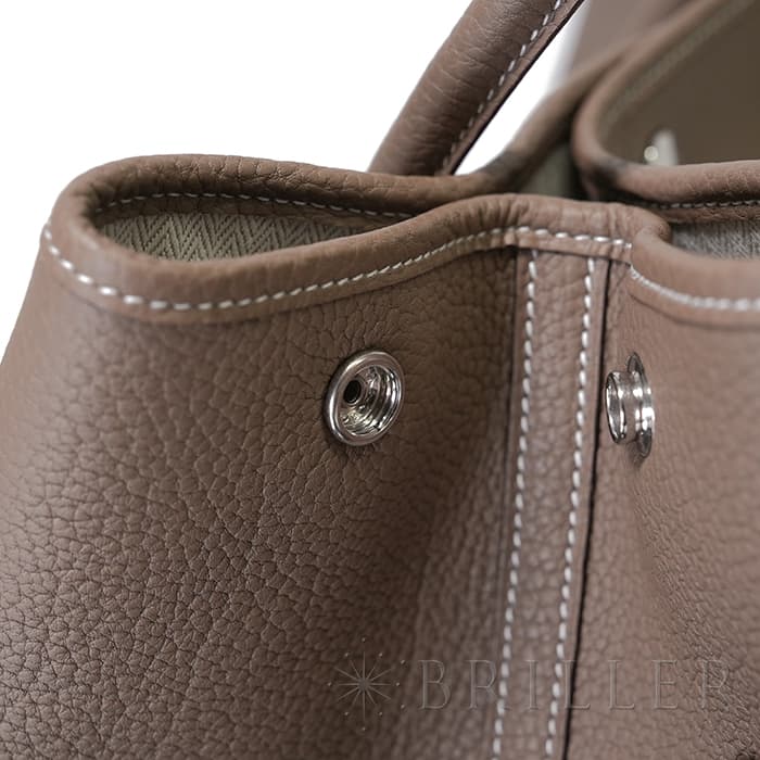 HERMES エルメス ガーデンパーティー 36/PM ネゴンダ エトゥープ シルバー金具 13