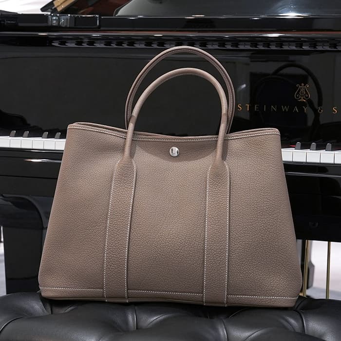 HERMES エルメス ガーデンパーティー 36/PM ネゴンダ エトゥープ シルバー金具 2
