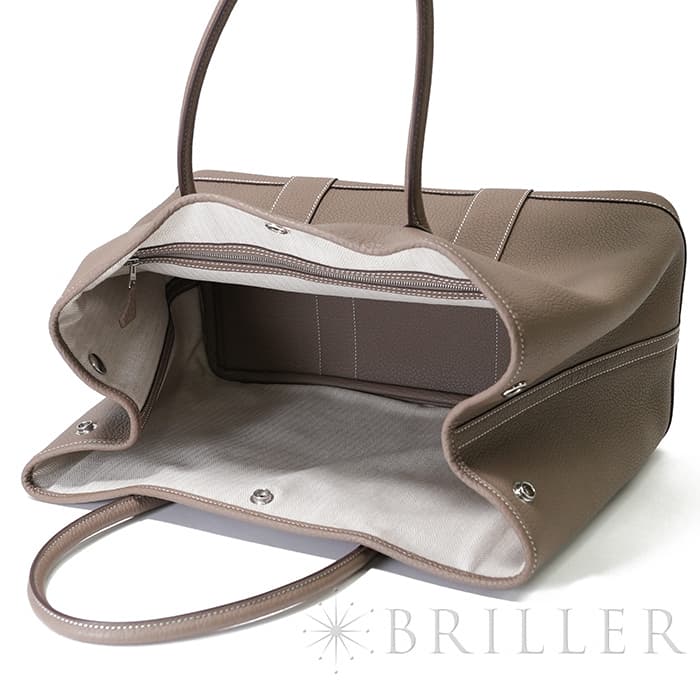 HERMES エルメス ガーデンパーティー 36/PM ネゴンダ エトゥープ シルバー金具 3