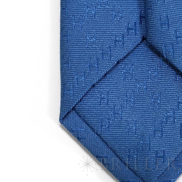 HERMES エルメス ネクタイ H織りタイ 7cm《ニューH》ブルー・プロフォン 17