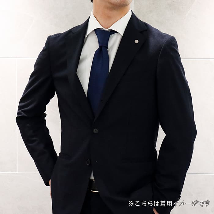 HERMES エルメス ネクタイ H織りタイ 7cm《ニューH》ブルー・プロフォン 29