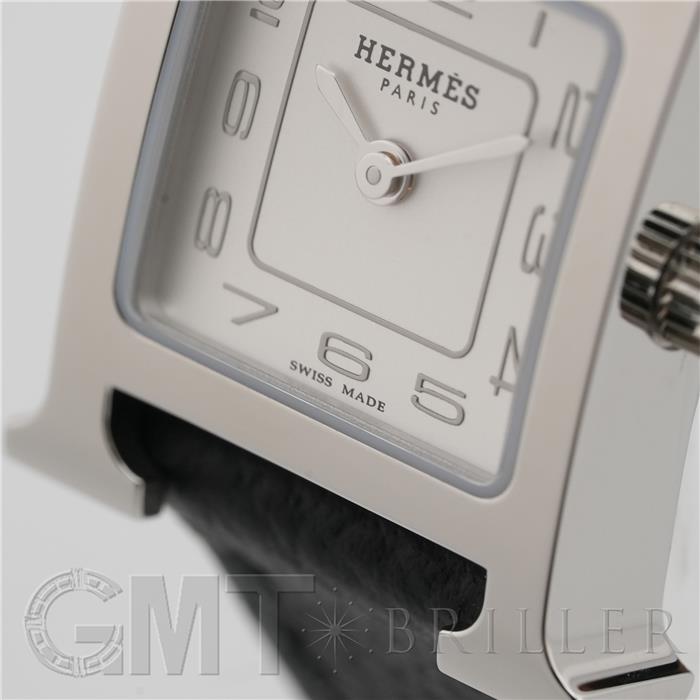 HERMES エルメス Hウォッチ ミニ 21mm ノワール シルバー HH1.110.227 11