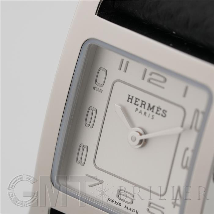 HERMES エルメス Hウォッチ ミニ 21mm ノワール シルバー HH1.110.227 12